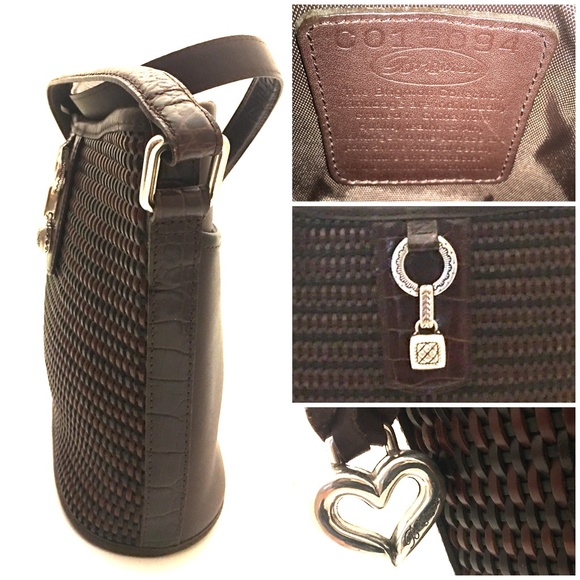 Brighton Bags Brighton Vintage Brown Woven Leather Shoulder Bag